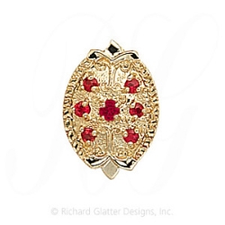 GS314 R - 14 Karat Gold Ruby Slide 